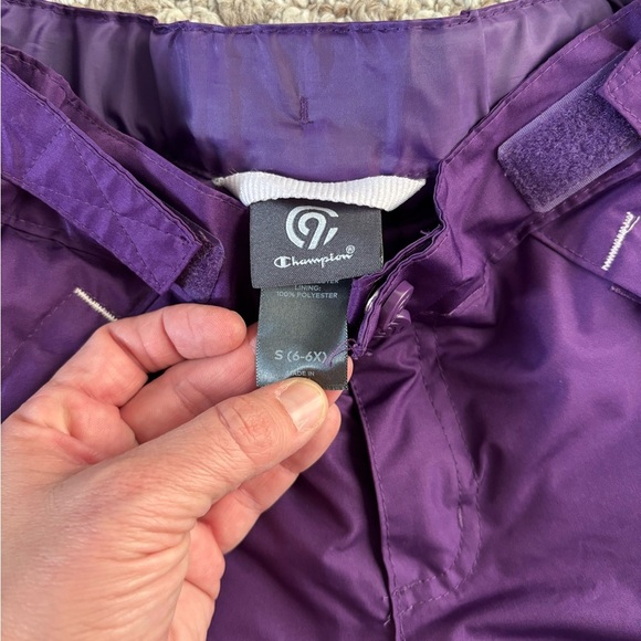 Purple Champion Snow Pants Kids Size 6 - Picture 4 of 5
